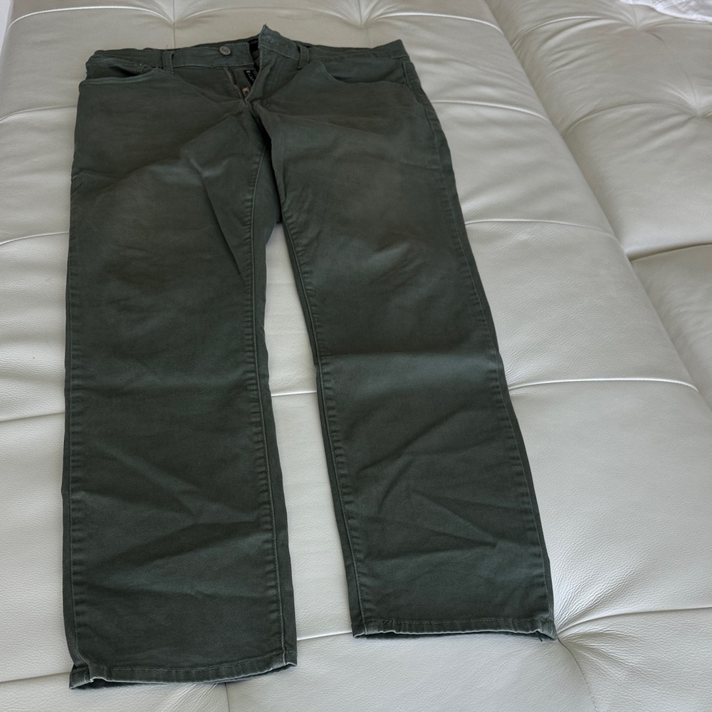 Men’s Lucky Brand Olive Green Slim Straight Pants